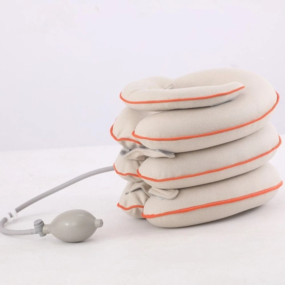 

Воздушное надувное устройство для вытяжения шеи, 4-слойная регулируемая массажная подушка для шеи, поддержка шеи, ортопедический массаж, U-образная подушка для шеи