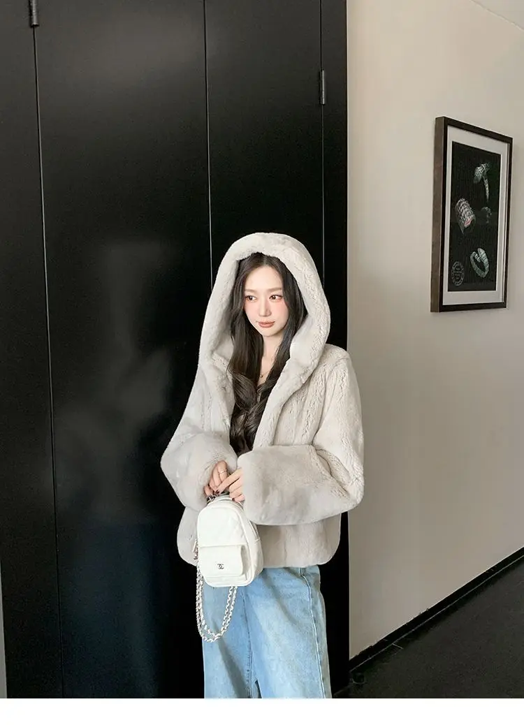 Casacos multicoloridos de pele sintética, casacos femininos de festa modigirl bordados, forro punk gótico, na altura do joelho, casacos boutique com capuz, cristal