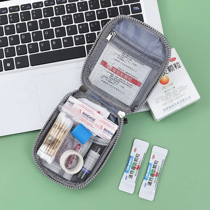 Kit de primeros auxilios de viaje para el hogar, bolsa de almacenamiento de medicina vacía de gran capacidad, caja médica portátil, estuche de supervivencia, bolsa de emergencia al aire libre