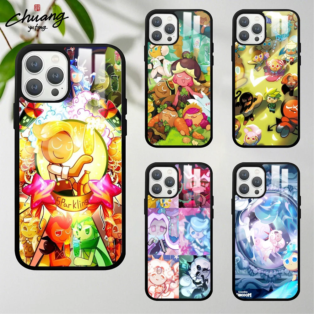 MaiYaCa Game Cookie Run Kingdom Phone Case For 11 12 13 14 15 16Pro Max mini Plus Frosted mirror Phone Cover