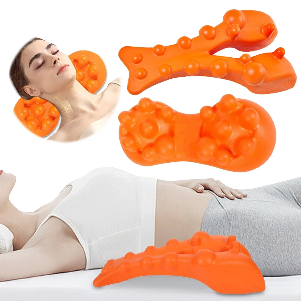 Trigger Point Massager Tool Ergonomic Neck Relief Device Portable Cervical Spine Massage Pillow for Neck Shoulder Back