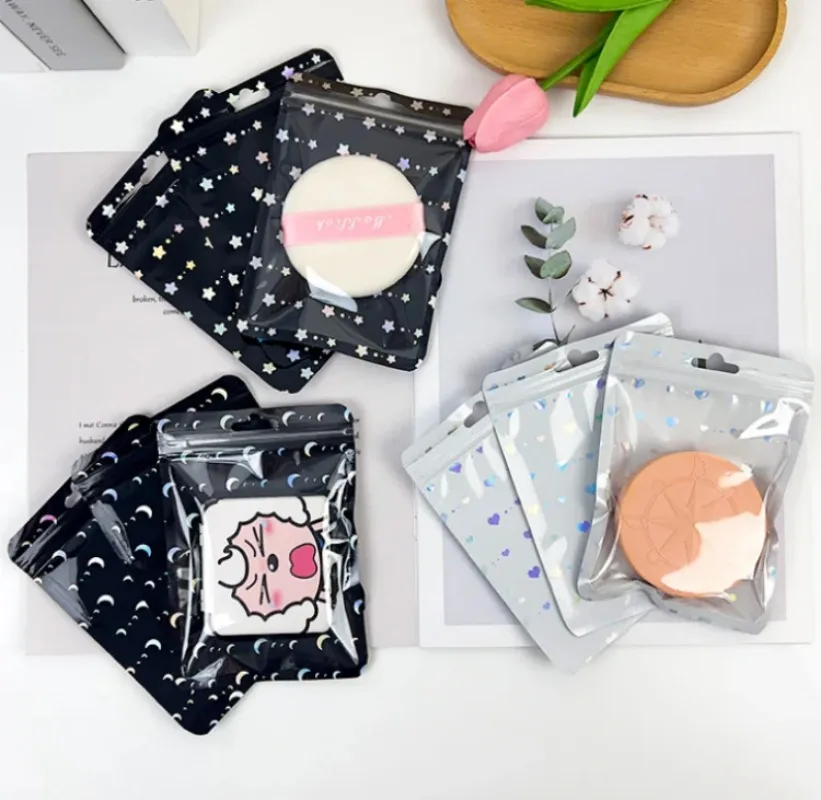 

100PCS Clear Star-Print Ziplock Bags - Resealable Plastic Pouches for Jewelry, Watches, Cosmetics & Small Parts Storage