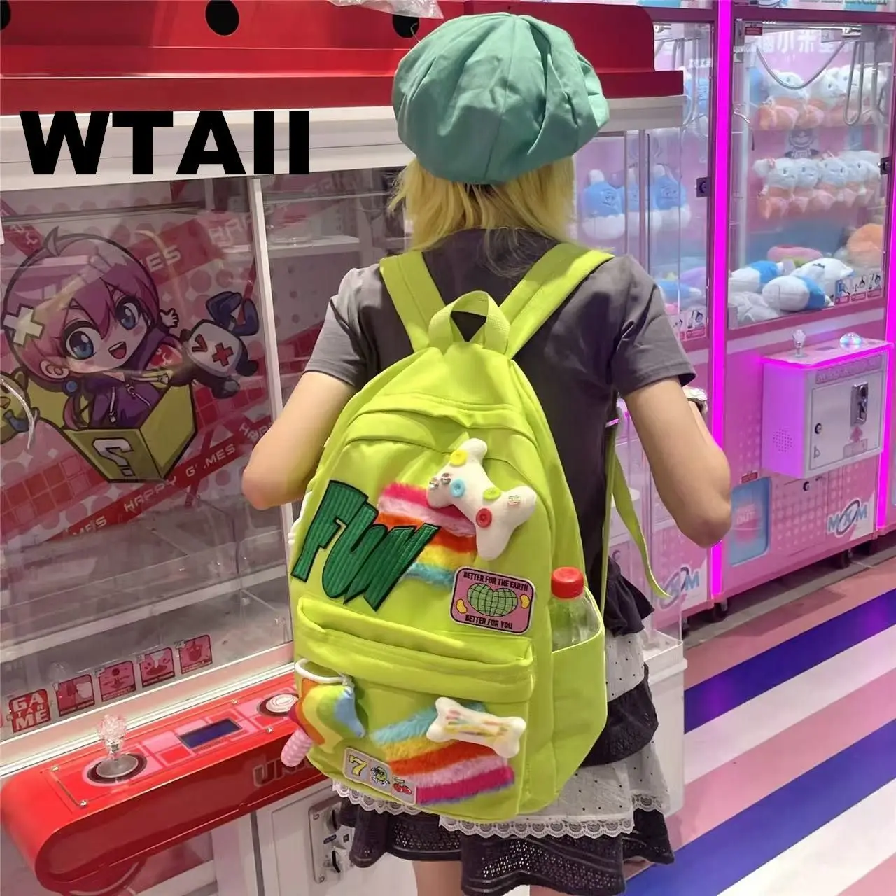 Backpack Nylon 2026 New Fashion Student Spring Summer Back-to-school Season Y2K High-Capacity Backpack