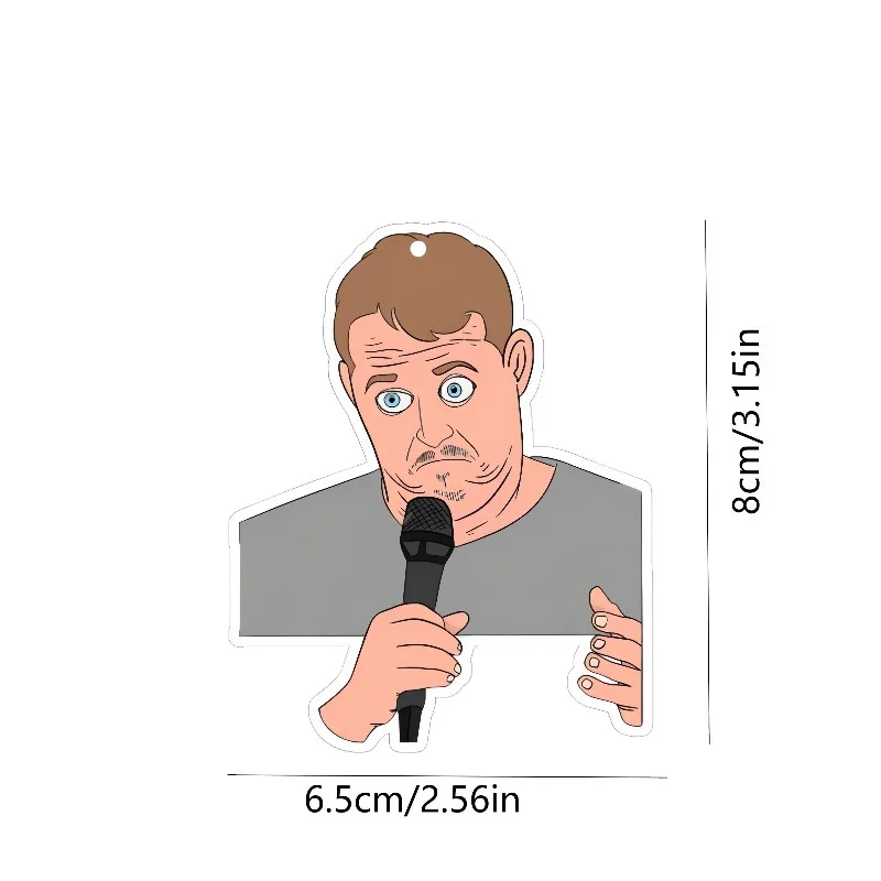 Car Air Freshener Funny Host Character With Microphone Hanging Scent Card for Car Interior Decor Rearview Mirror Ornament Gift