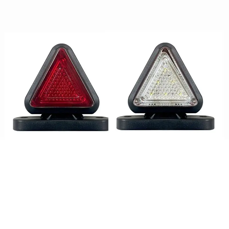Double Faced Truck LED Side Marker Light Triangle Brake Tail Light For Trailer Lorry Pickup RV-N29R