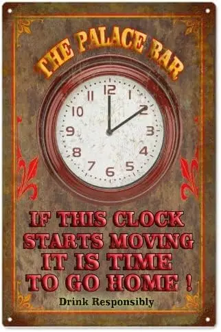 Metal Plate Tin Sign Antique Retro Bar Drink Responsibly Nostalgic Vintage Home Wall Decorative Dimensions Size: