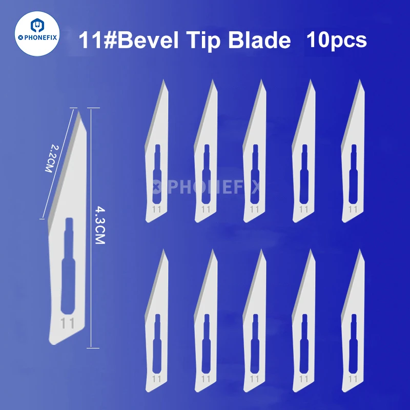 10 stücke Kohlenstoffs tahl schnitzen Skalpell messer 10 #21 #23 #24 #25 # chirurgische Klingen DIY schneiden Motherboard BGA Reparatur chirurgisches Messer – Detail 19