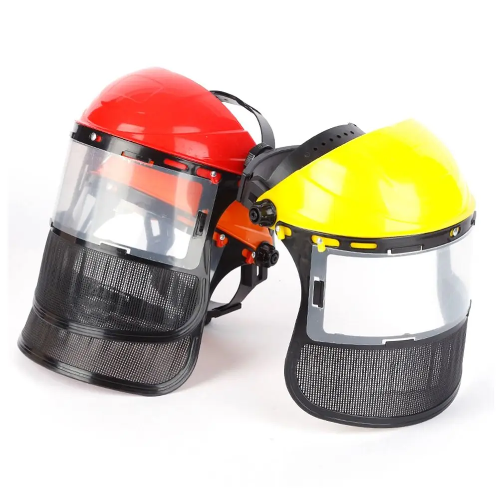 1Pcs Anti Splashing Grass Protective Mask Anti Dust Face Screen Protection Safety Mask PVC Head-Mounted Grass Trimmer Hat
