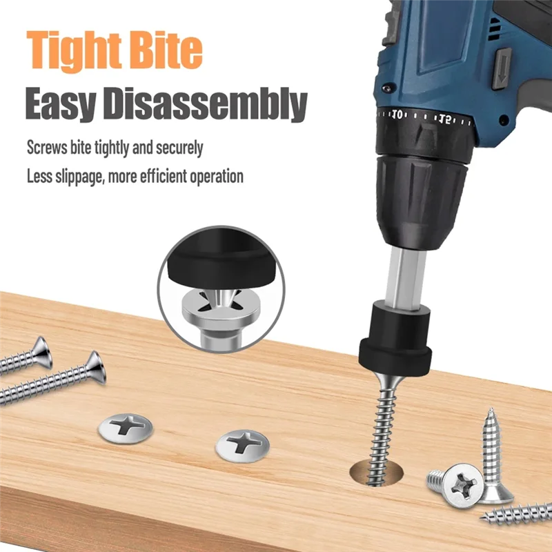 ABKL-10Pcs Magnetic Drywall Screw Setter Bits For Plasterboard Hex Shank Positioning Bit Easy Installation Drill Accessory