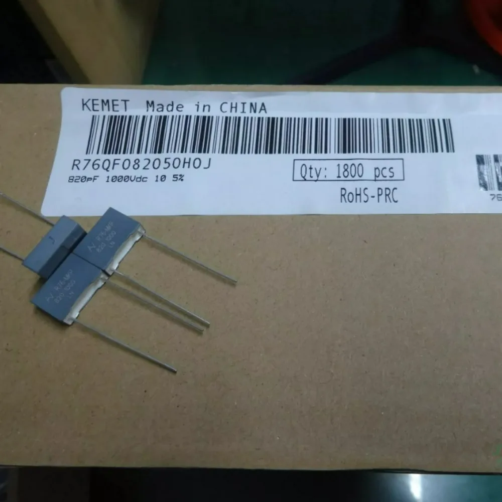 

20pcs/lot AV R76 MKP 0.00082uf 1000V 0.82nf 820pf 821 J brand new 10mm film capacitor R76QF082050H0J