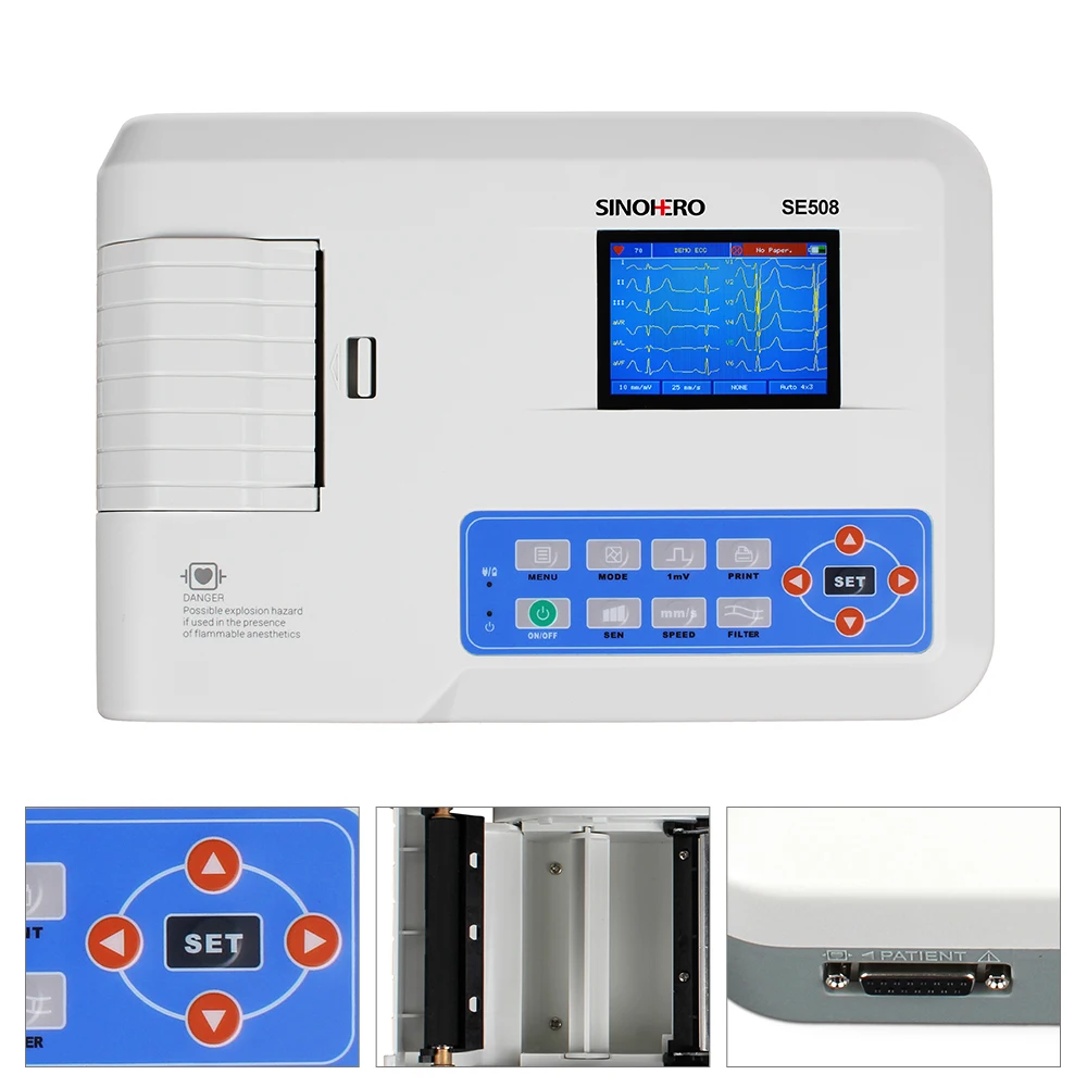 Veterinary Ecg 3 Channel Animal Use Electrocardiograph Vet Ecg Machine