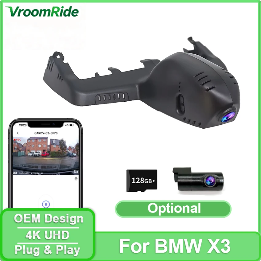 

4K 2160P Wi-Fi видеорегистратор для BMW X3 G01, BMW X5 G05, BMW X7 G07, BMW 3 G20 G21 2018-2021, 2023