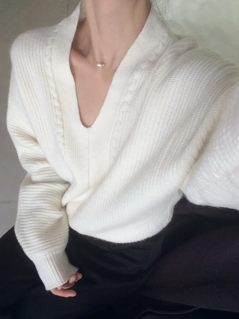 

Роскошный свитер Chie из альпаки: мягкий, приятный к коже, с длинными рукавами, женский, вязаный, из смесовой шерсти, удобный для повседневной носки