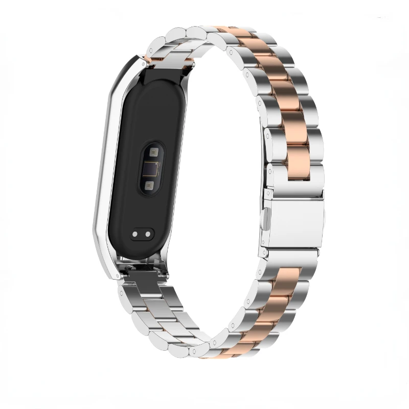 Metal Strap For Xiaomi Mi Band 8 7 6 5 4 Sports Stainless steel bracelet wristband For Mi band 6 5 strap For mi band 4 3 Correa