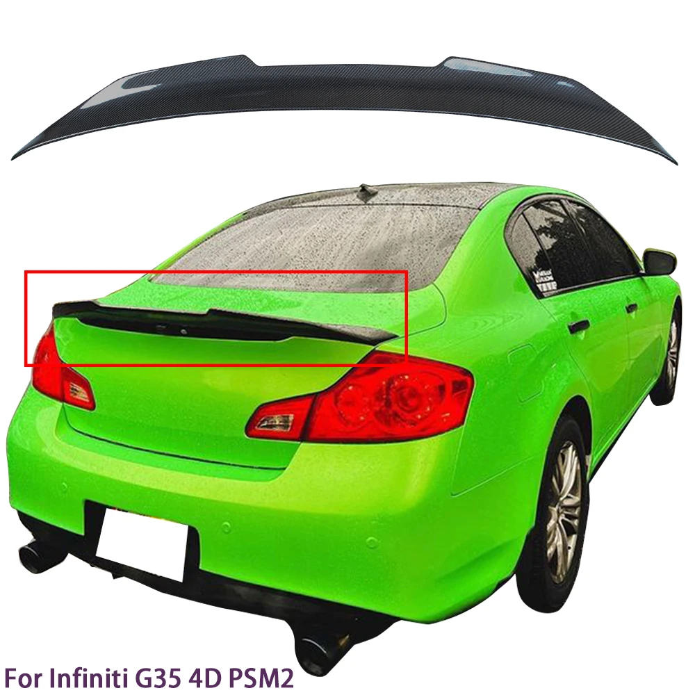 

For Infiniti G series G25 G35 G37 4Door Sedan PSM2 Style Carbon fiber Spoiler Trunk wing 2007-2014 (not for STC)