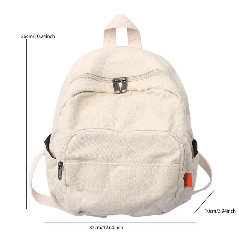 Canvas Women Small Backpack Vintage Feminina School Mini Backpack Women Bagpack Female Solid Girl Mochilas