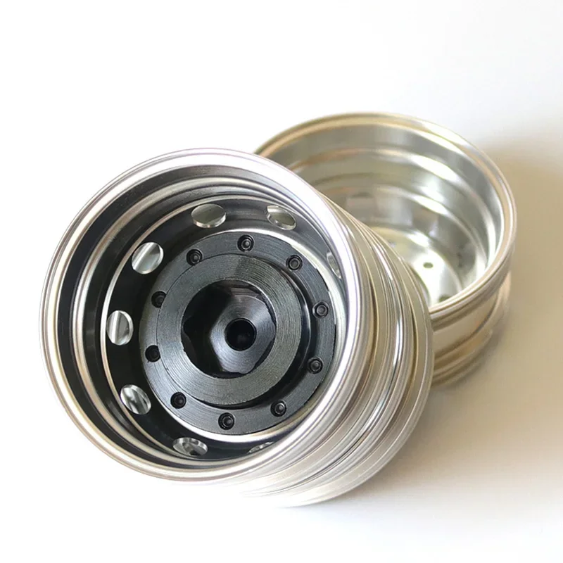 Mozzo ruota posteriore stretto con simulazione in metallo scala 1:14 2 pezzi per camion Tamiya RC SCANIA 770S R620 VOLVO BENZ Arocs MAN TGX Car