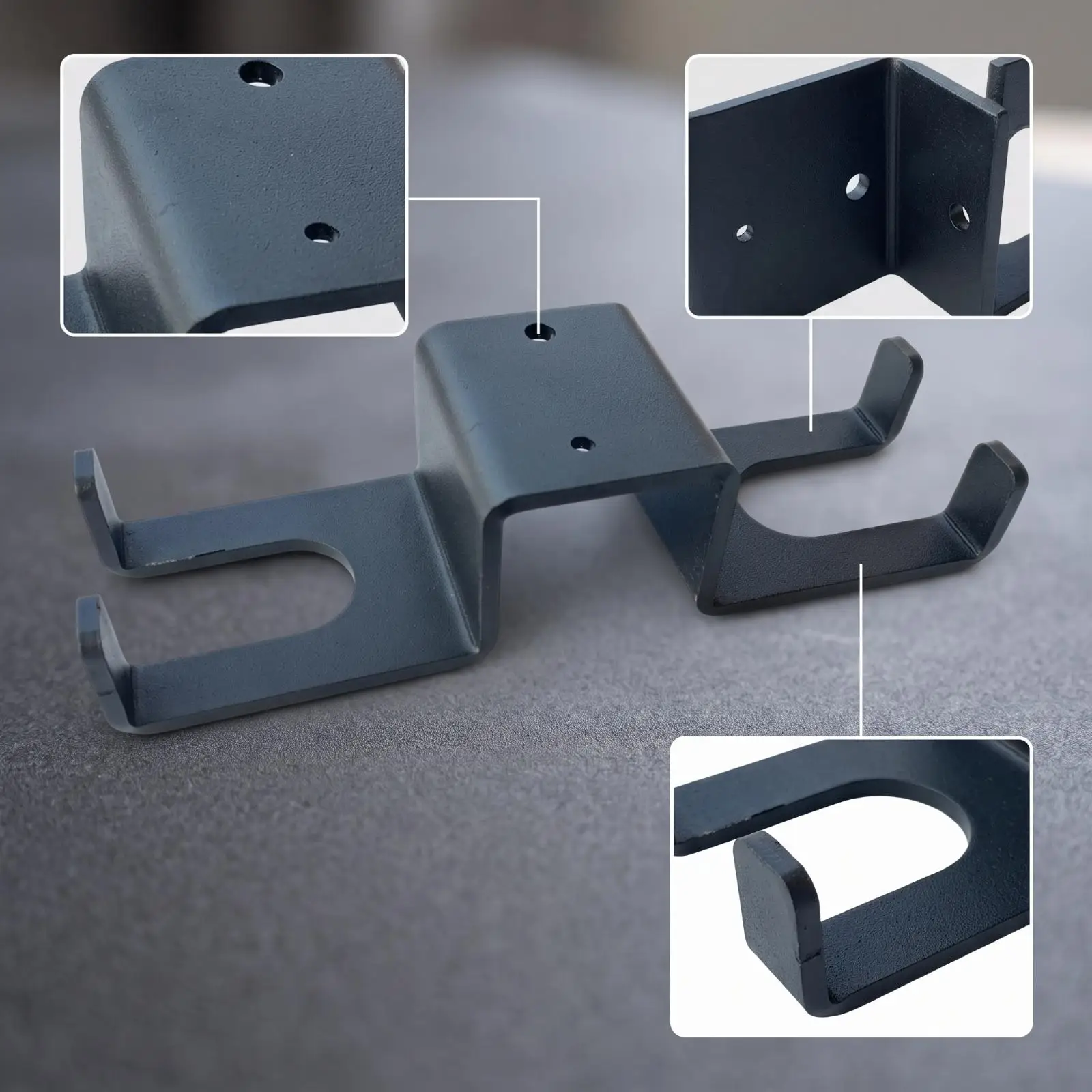 Barbell Bar Hanger with Four Hooks Compact No-Tools Required Barbell Storage
