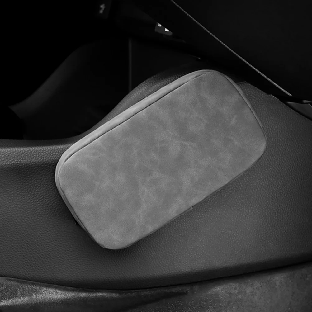 

Car Knee Pad Thickened Soft Suede Cushion Wear Resistant Leg Support Driving Auto Center Console Cushion Automotive Accessories