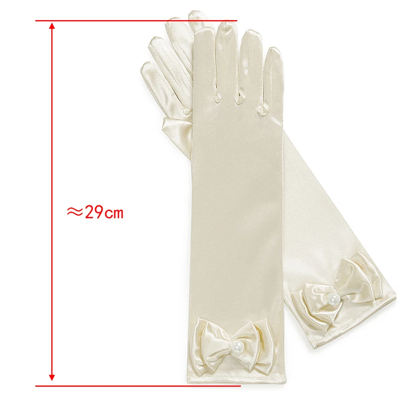 2022 mädchen Prinzessin Cosplay Handschuhe Kleid Up Zubehör Druck Bogen Handschuhe Spitze Handschuh Kinder Fee Rolle Spielen Versorgung