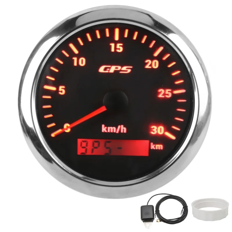 85mm Marine Auto GPS Speedometer Universal Speed Odometer 9-32V With 7 Color Backlight For Car Boat RV Yacht