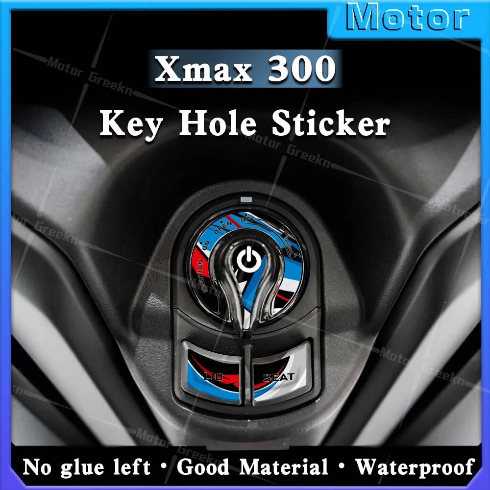 

For Xmax 300 X-MAX300 xmax 300 Motorcycle Decor Accessories Ignition Lock Sticker Start Cover Scooter Key Hole Reflective Decal
