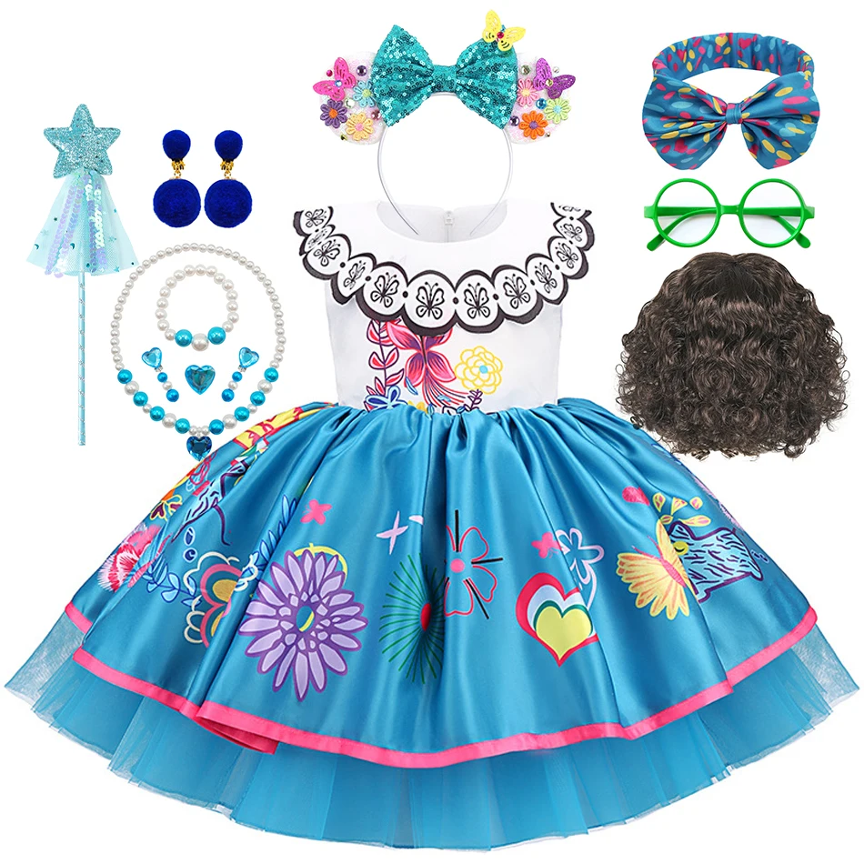 

Baby Girl Mirabel Charm Dress Anime Movie Role Playing Outfits Birthday Party Carnival Disguise Gown Halloween Fantasy Costume