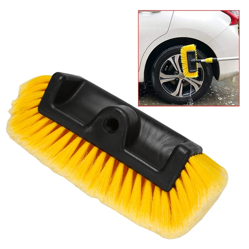 Car Wash Brush Head For Detailing Washing Vehicles, Boats, Rvs, Atvs, Or Off-Road Autos, Super Soft Bristles For Scratch Resista