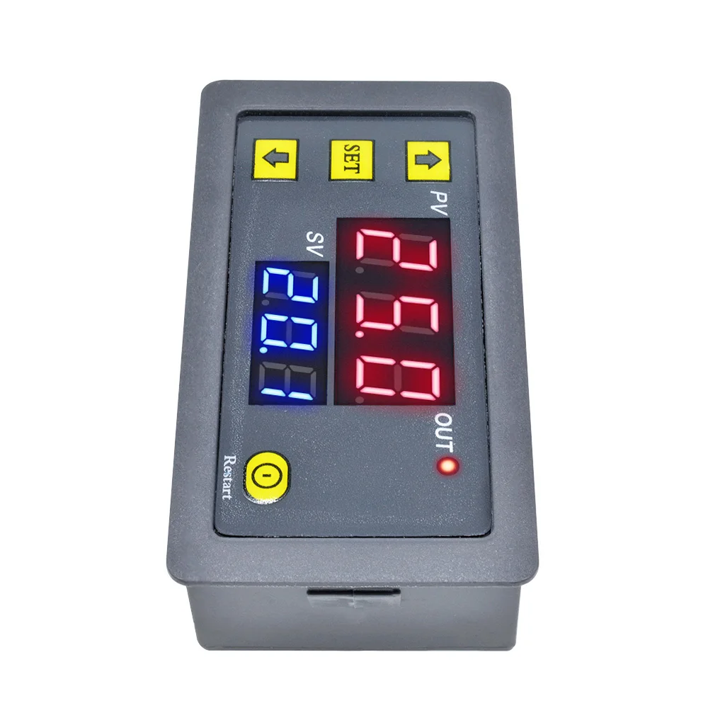 Timer Delay Relay DC 12V 20A Programmable Digital Cycle Delay Relay Timer Switch ON-Off Control 0ms-999h LED Digital Display