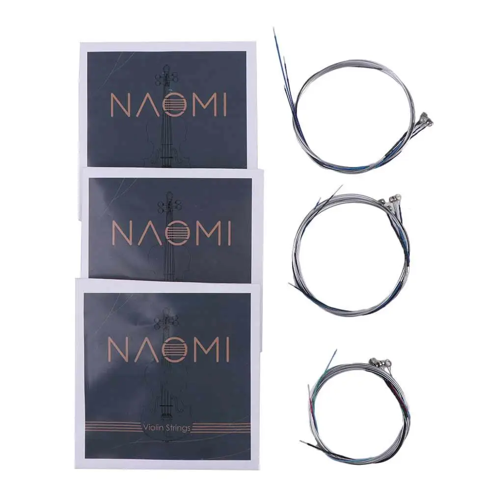 1 Set 4/4 3/4 1/2 1/4 1/8 Naomi Violin String G D a & E Strings Nickel String Fiddle String Replacement Cello Strings