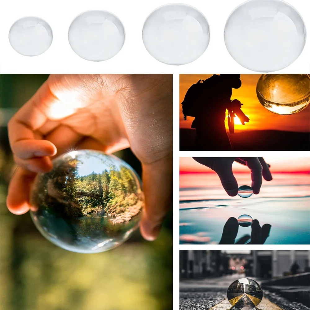 Crystal Ball for Photography 1 Pack, Props Decoration, Crystal Lens Ball Suitable for Gazing Divination, Feng Shui, Fortune Tell