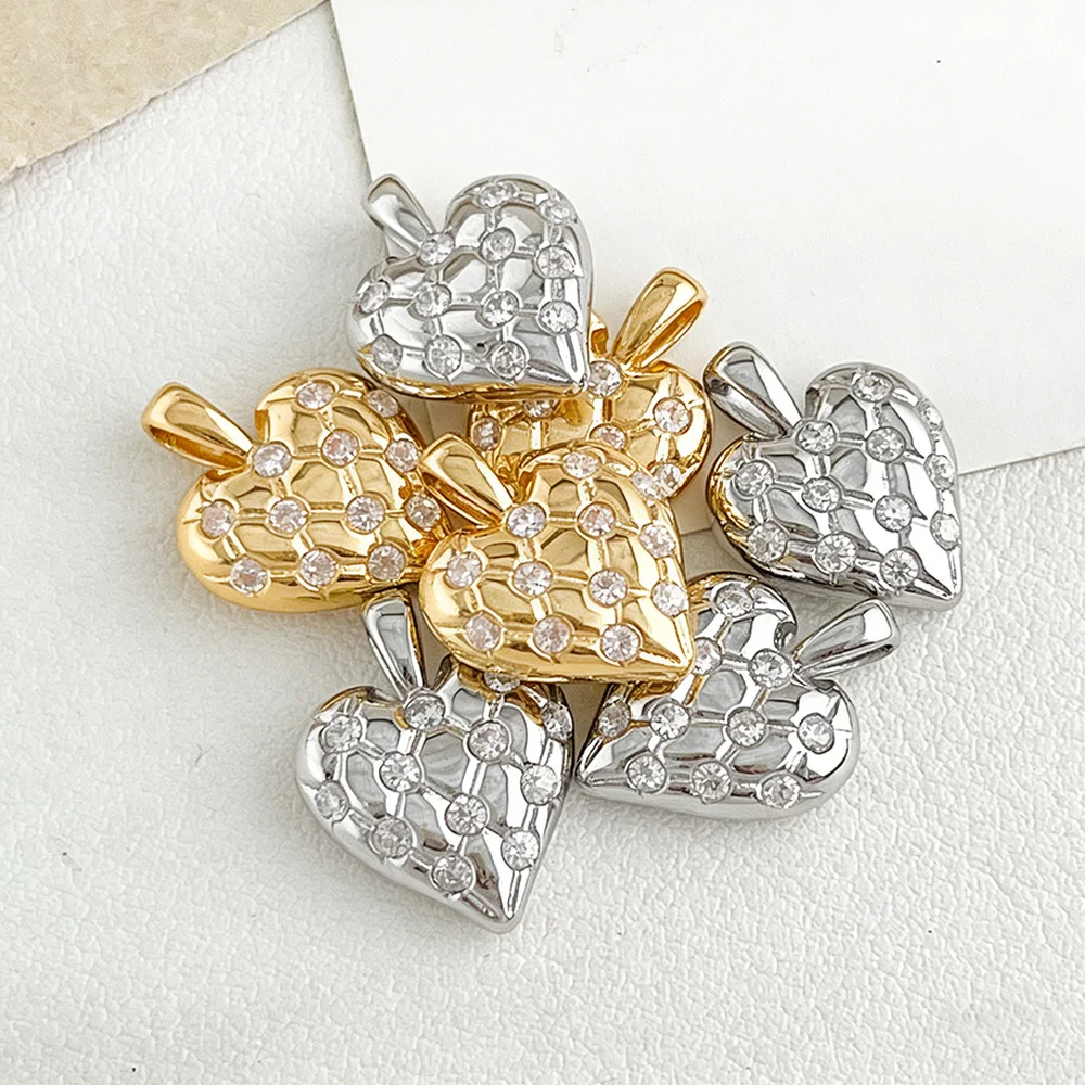 

Cordial Design 13*18MM 20Pcs Charms Accessories/Necklace Eardrop Making/Genuine Gold Plating/Heart Shape/DIY Hand Made #196019