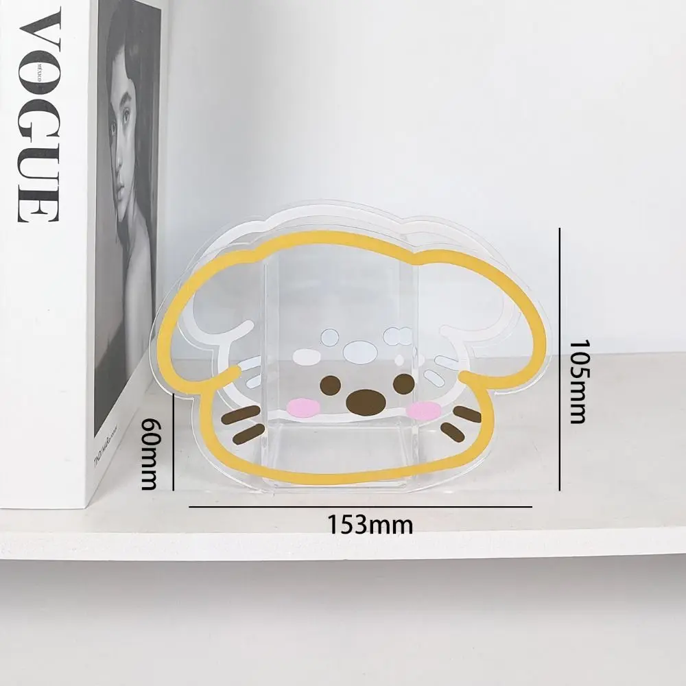 Cute Animals Kawaii Pencil Holder Cartoon Thickened Desktop Pen Organizer Acrylic Transparent Desktop Storage Holder Students