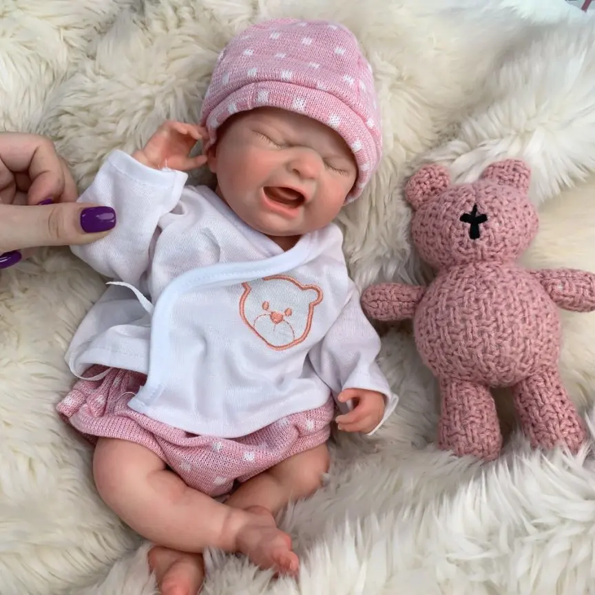 جديد 13 بوصة ماريا سيليكون طفلة يمكن أن تأخذ حمام الوليد دمية اليدوية عالية الجودة تولد من جديد دمية للأطفال الهدايا #2