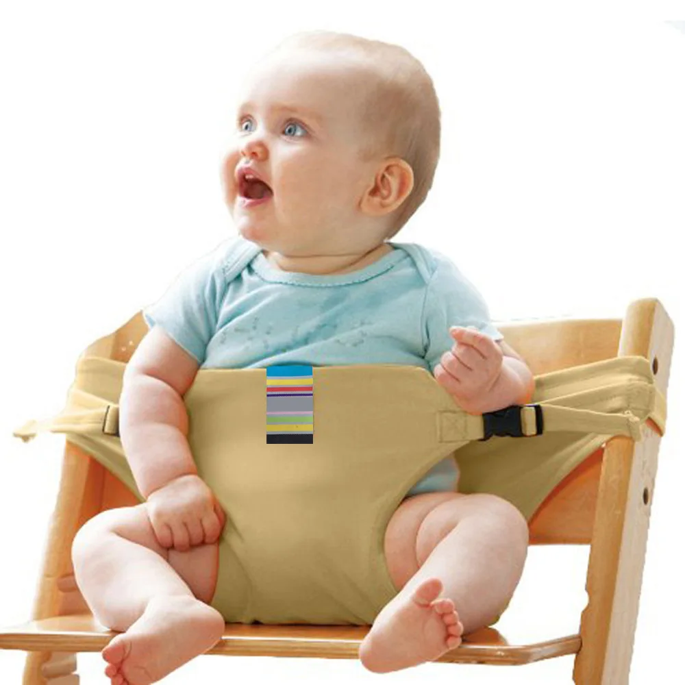 Portable Baby Child Dining Belt Oxford Cloth Adjustable Chair Seat Belt Stretch Wrap Feeding Chair Baby Dining Chair Safety Belt