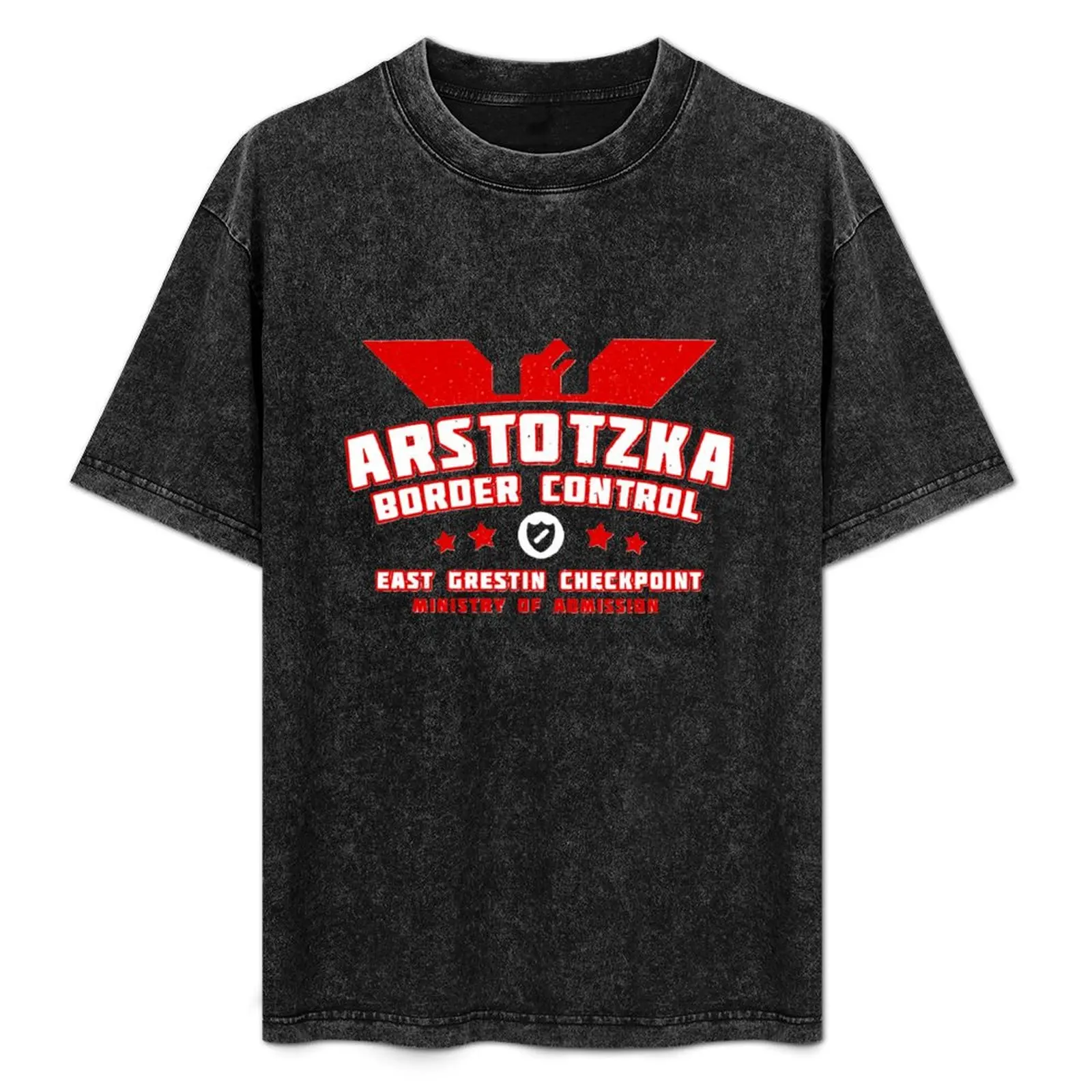 

Papers Please Arstotzka Border Control T-Shirt Big Size Simple T-Shirt