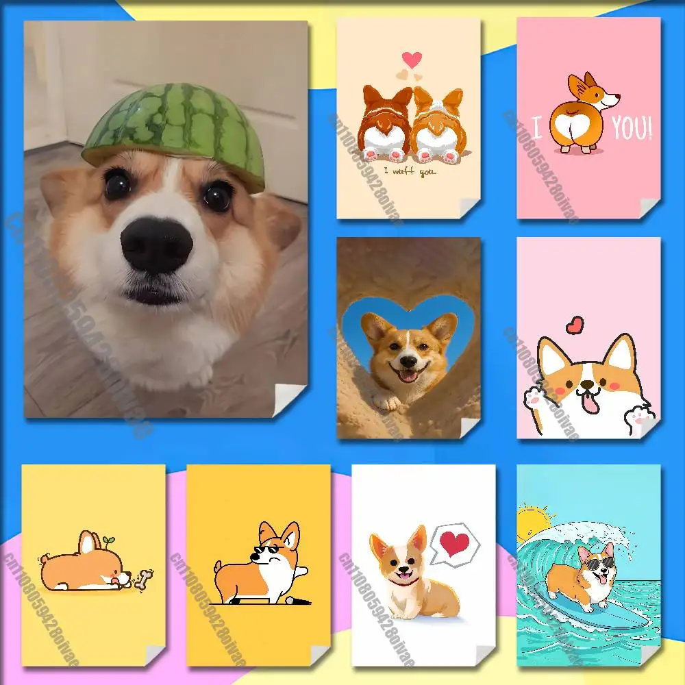 Постер с изображением корги для спальной комнаты 30x40 см