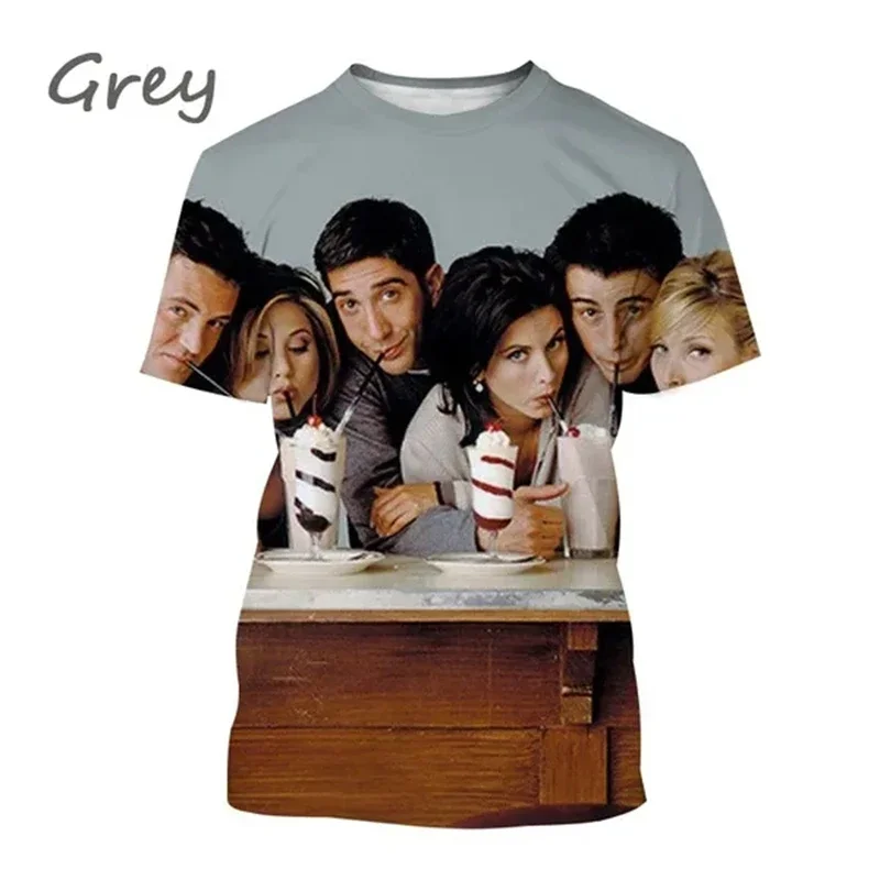 2024 Fans of the Popular Sitcom Friends 3D TV Show 3d Printed T-shirt Comfortable Breathable Quick-drying Plus-size Loose Top