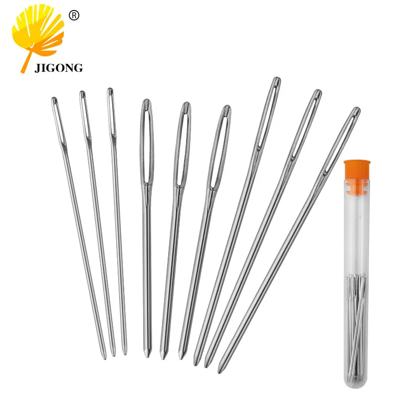 Blunt head big eye needle multi-specification bottle hand stitch needle set ribbon embroidery fleece sweater needle round head t