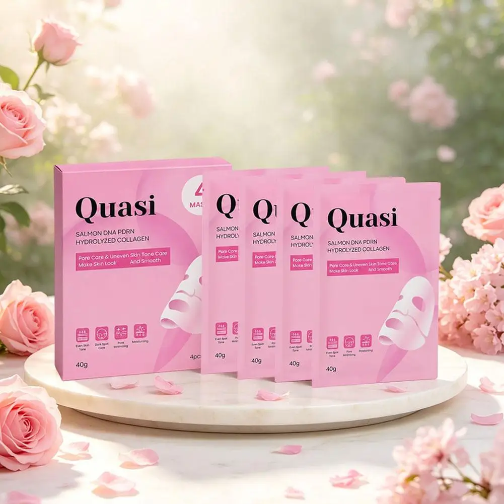 4PCS Quasi-Biological Collagen Hydrating Firming Mask Overnight Brightening Anti-Aging Pore Pore Minimizing Nourish Sleep Mask