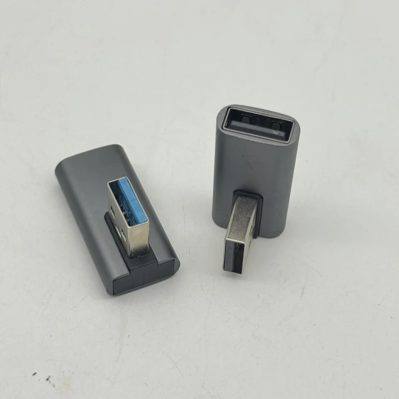USB 3.0 Male to Female 90 Degree Right Angle Extension Adapter USB Upward Elbow Adapter 10Gbps for Laptop PC Connector Converte