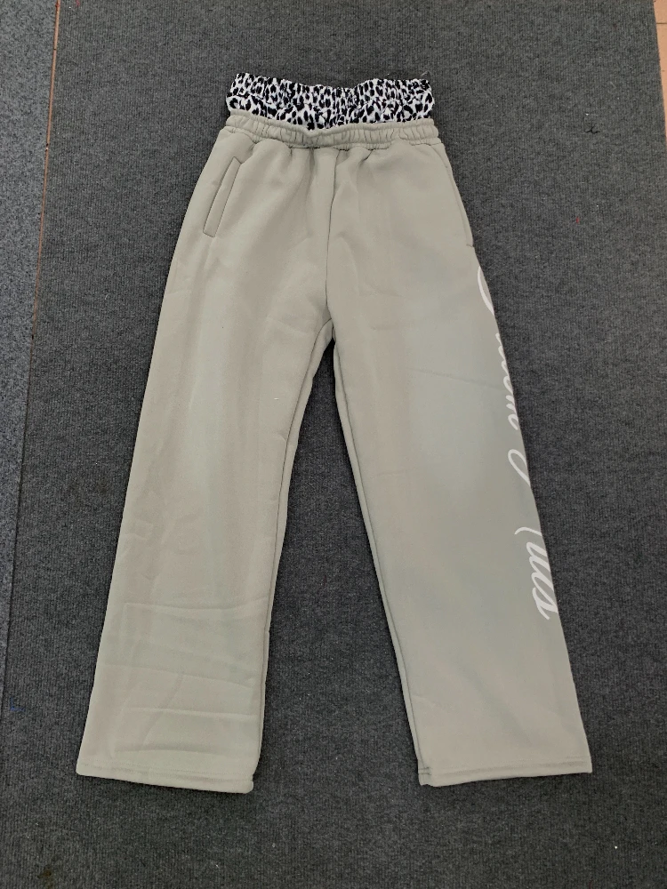 กางเกงขายาวสไตล์โกธิคเอวสองชั้น ดีไซน์เรียบง่าย สปอร์ต แฟชั่นกรันจ์ พิมพ์ลายตัวอักษร ทรงโอเวอร์ไซส์ สำหรับผู้หญิงและผู้ชาย ใส่สบายๆ สำหรับฤดูใบไม้ร่วงและฤดูหนาว