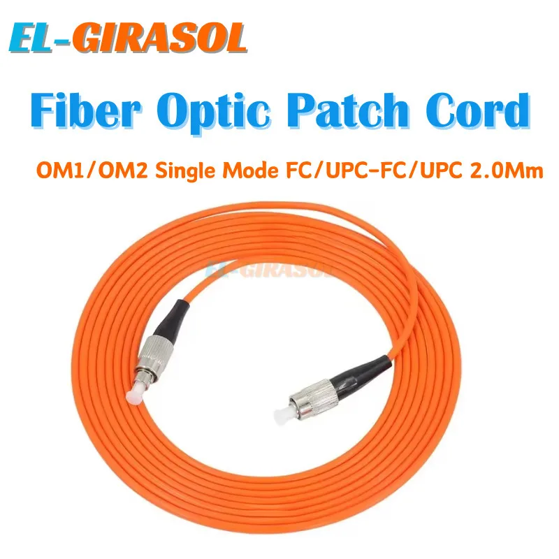 10pcs OM1/OM2 FC/UPC-FC/UPC Fibra Optca Patch Cable FC-FC Multimode Fiber Jumper MM Simplex 1M 2M 3M 5M 10M FTTH