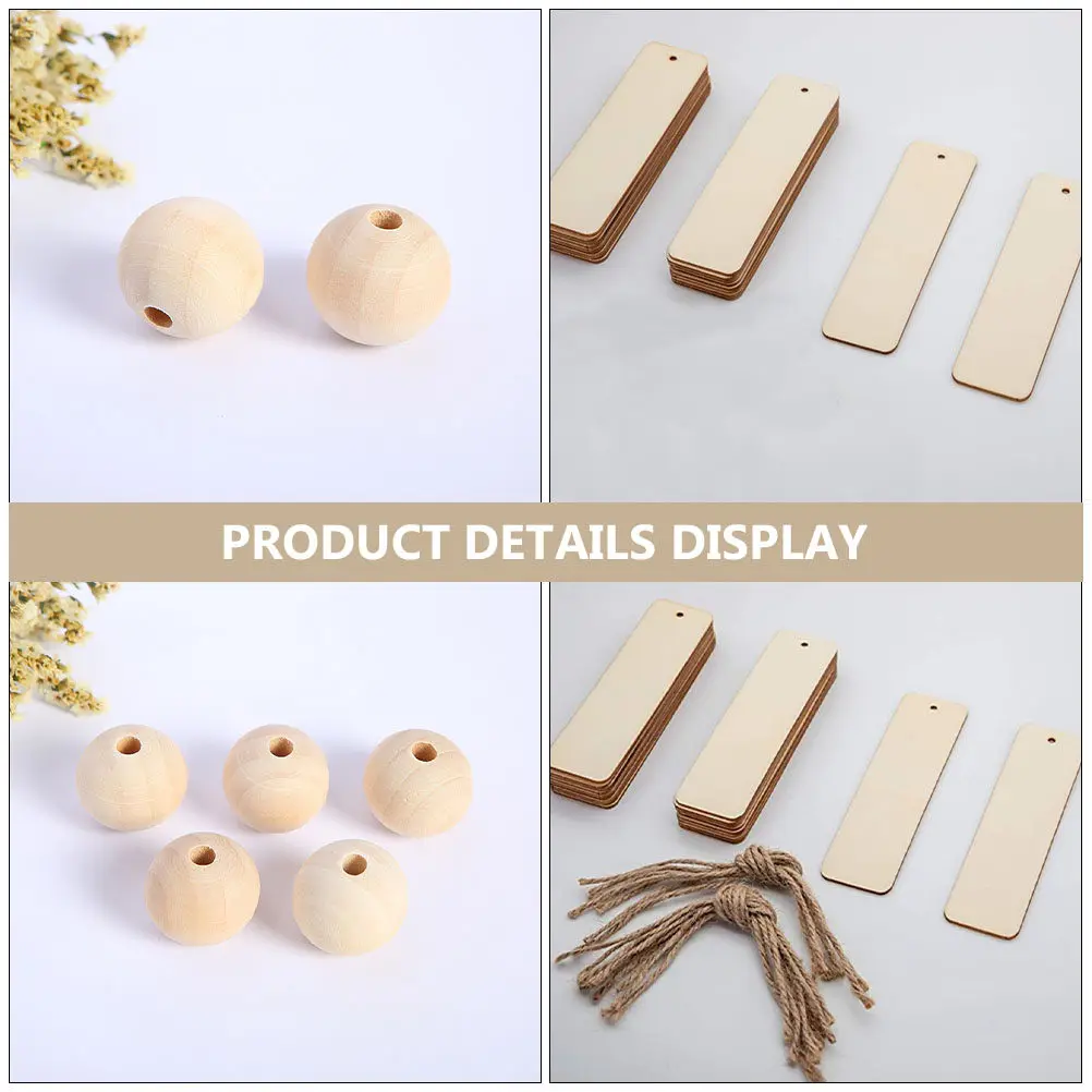 

Набор деревянных заготовок для закладок, натуральный цвет дерева, толщина 0,2 см, для поделок своими руками, подарков на выпускной, день рождения, День учителя, с бусинами и веревкой