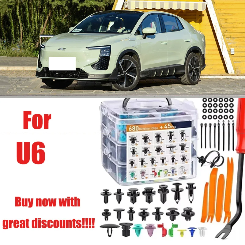 

For u6 BMW VW Toyota Car Plastic Retainer Clips Kit 680+45pcs Auto Fender Push Pin Car Fastener Clip Mixed Set