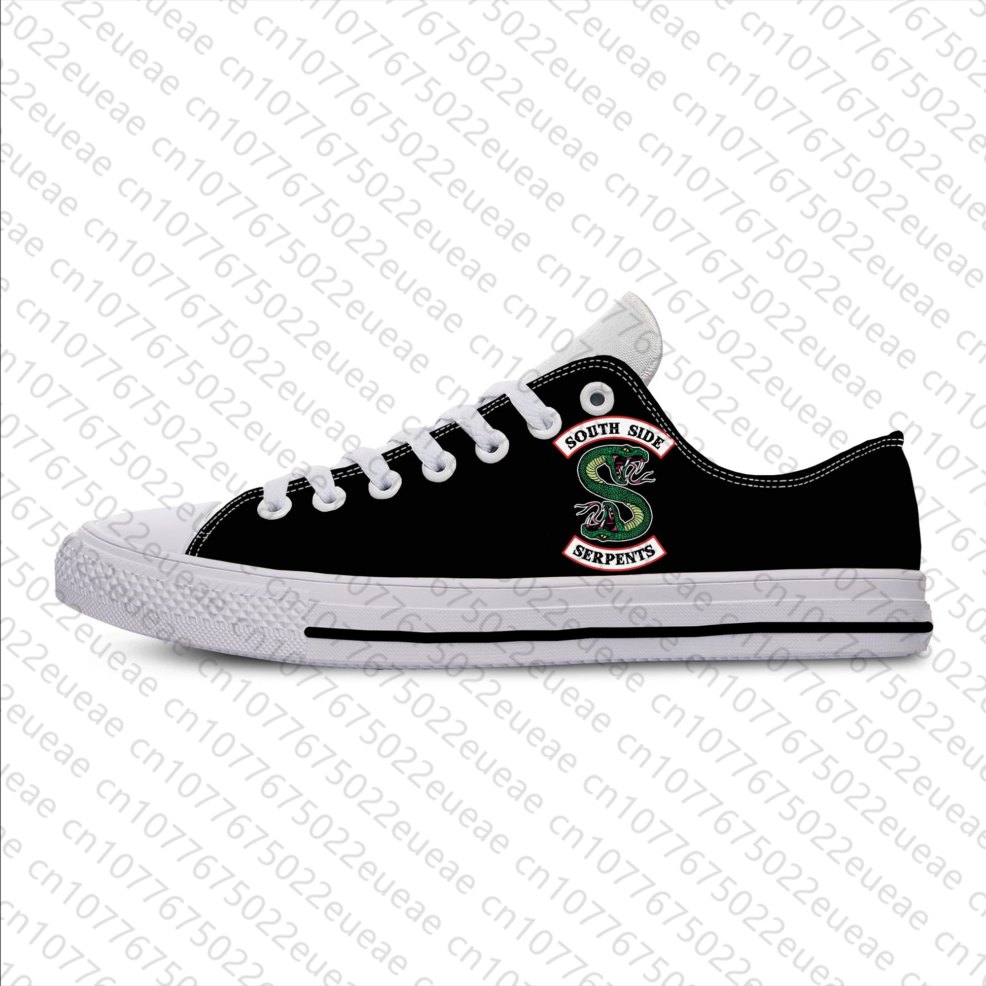 South Side Serpents Riverdale Snake Anime Cartoon Casual Cloth Shoes Low Top Lightweight Breathable 3D Print Men Women Sneakers