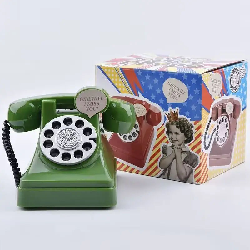 Creatieve schattige retro telefoon geldpot jongens en meisjes cadeau fotografie rekwisieten opslagruimte foto rekwisieten decoratie geschenken