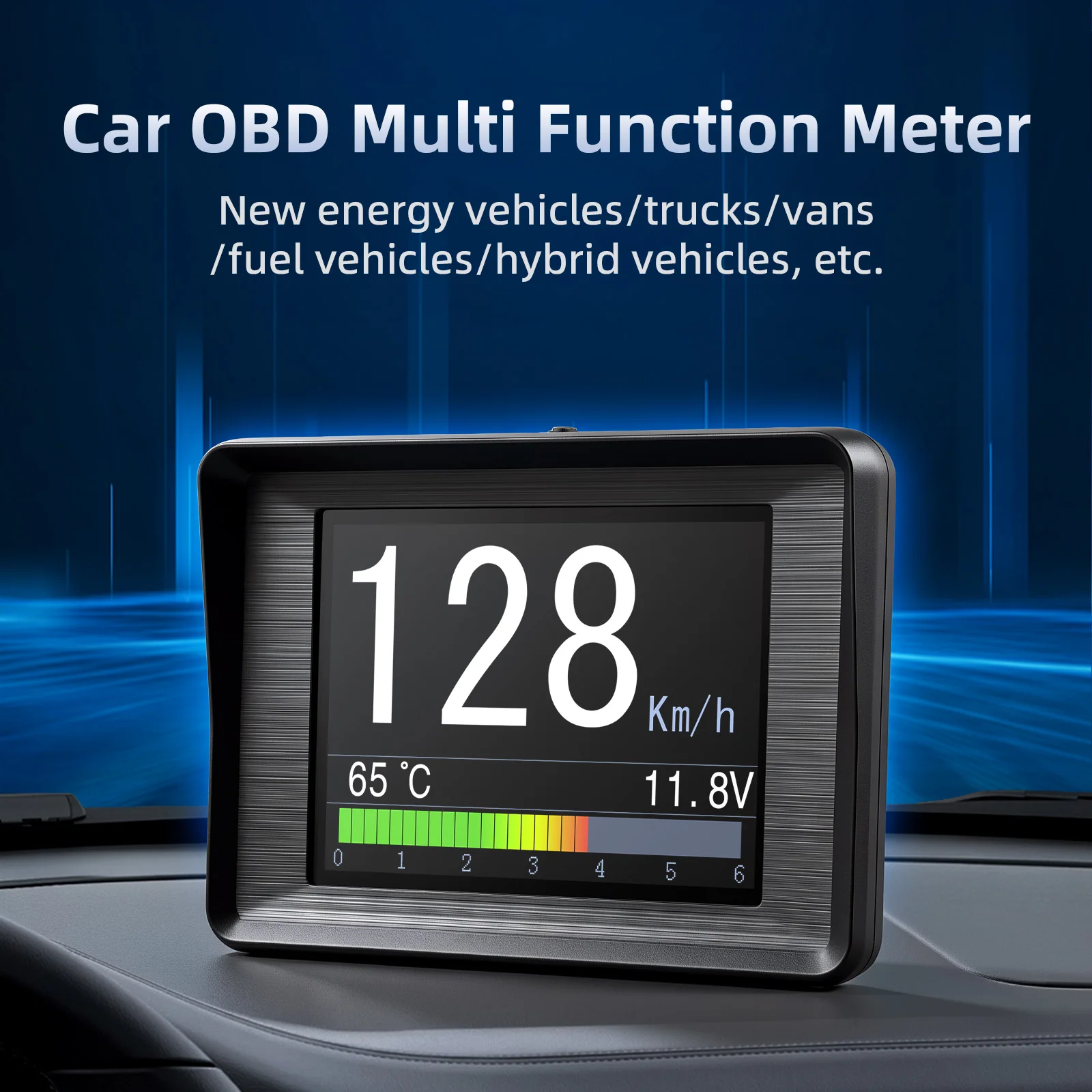 Universal OBD2 GPS Speedometer Head Up HUD A203 Digital Computer Trip Display Speed Fuel Consumption Temperature Multi Function