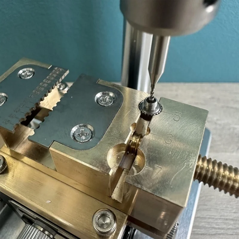 All Aluminum Alloy Mini Bench Drilling Machine Low Noise Vertical Micro Drill Press Precision Hand Feed Drilling Tool