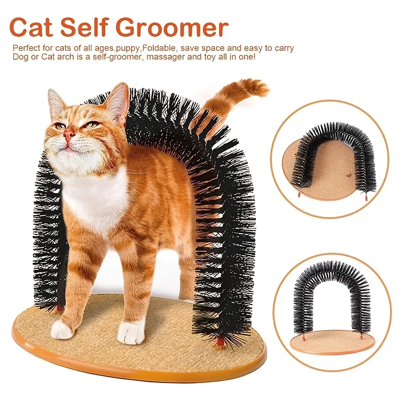 

Interactive Eco Friendly Bristles Scratching Purrfect Arch Pet Scratcher Toy